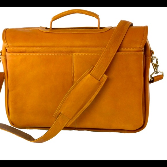 Leather laptop top handle messenger computer business purse bag retails $349 - Picture 2 of 14